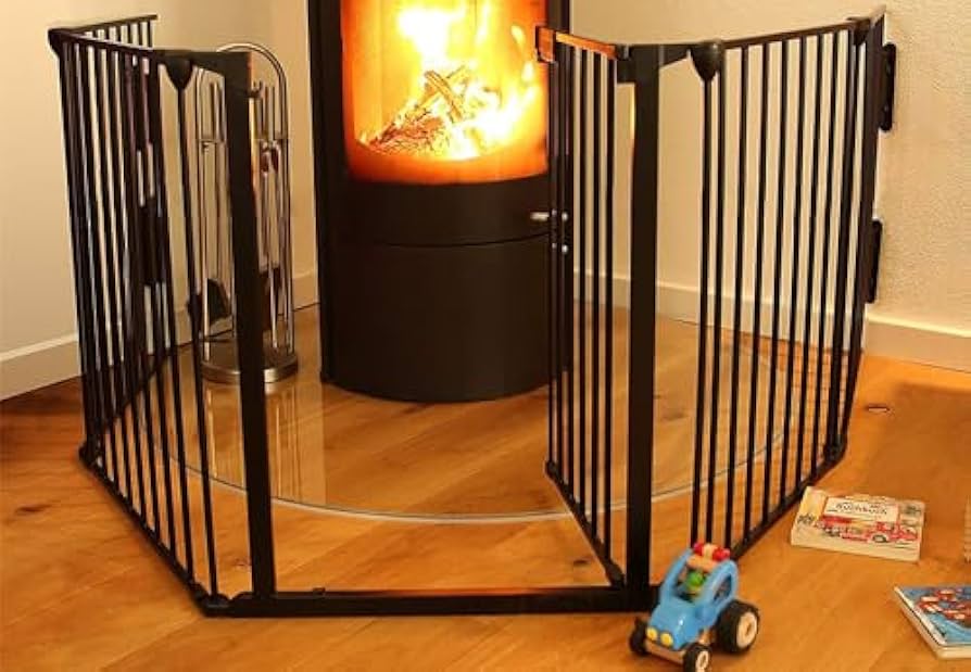完品　美品ベビーゲート 置くだけ ドア付き 357cm ベビーサークル ベビーサークル ベビーゲート 扉付き ハイタイプ セーフティ